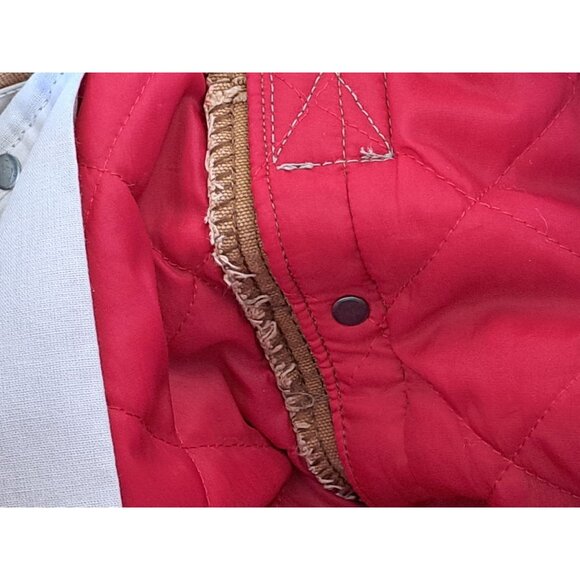 Vintage Carhartt Mens Canvas Quilt-Lined Bib Overalls Beige 36x30 Gorpcore - Picture 7 of 9